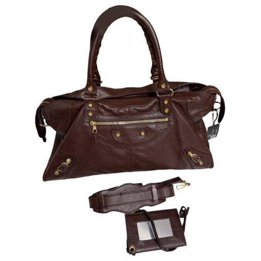 City leather handbag