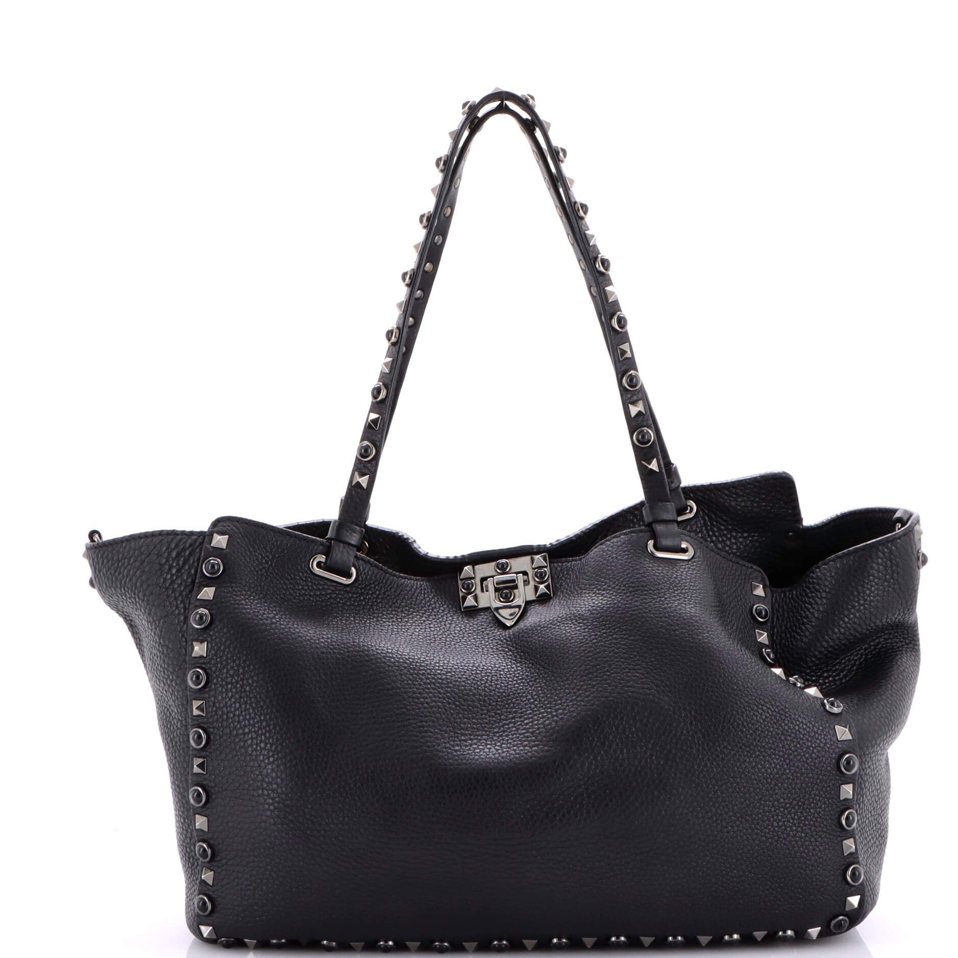 Valentino Garavani Rockstud Tote Pebbled Leather Medium