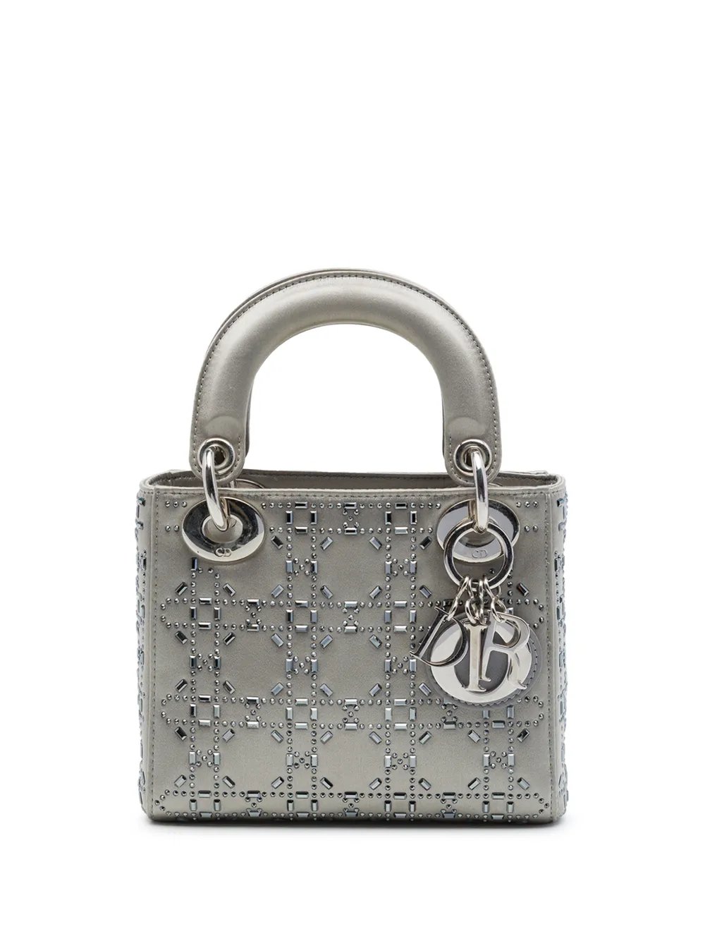 2018 Mini Satin Cannage Crystal Embellished Lady Dior satchel