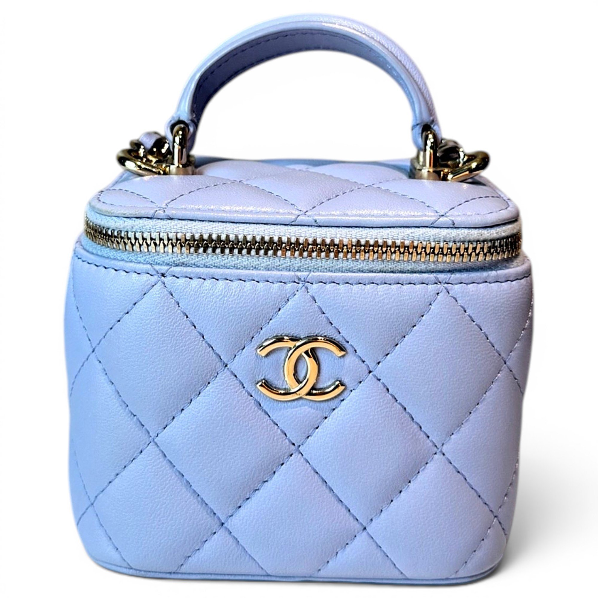 Vanity leather handbag