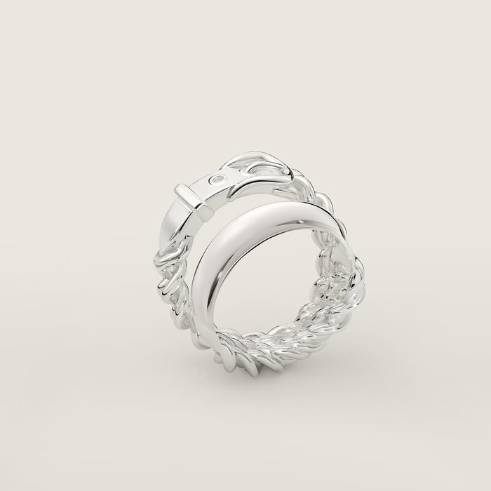 Sans Coloris Boucle Sellier Inflexible Ring, Large Model