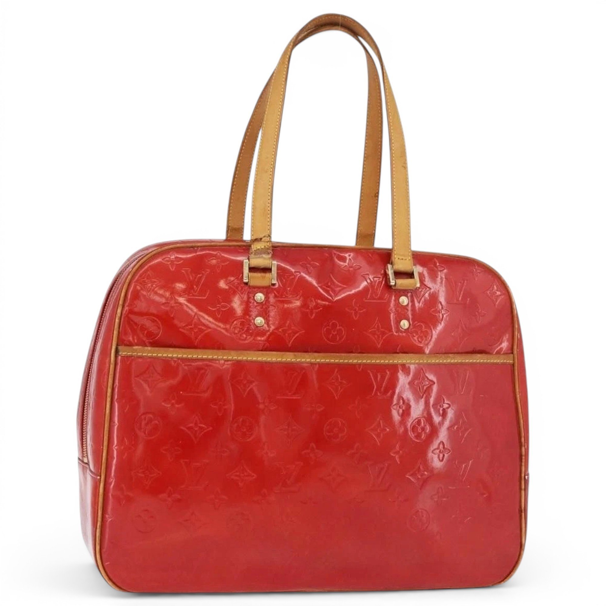 Patent leather handbag