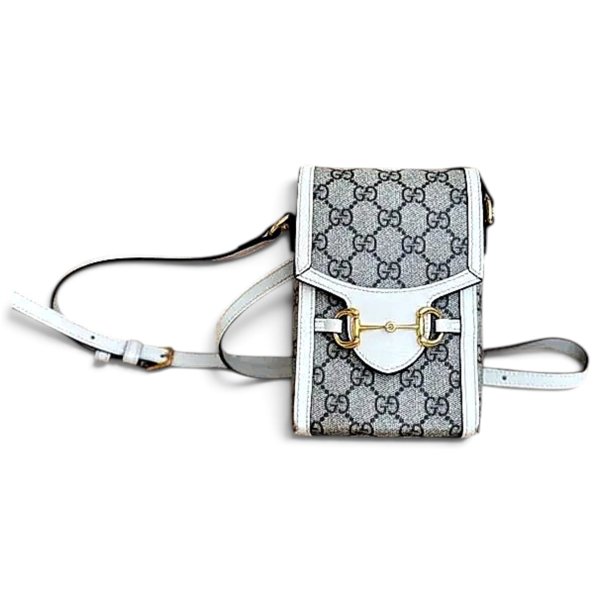 Horsebit 1955 Vertical vinyl crossbody bag