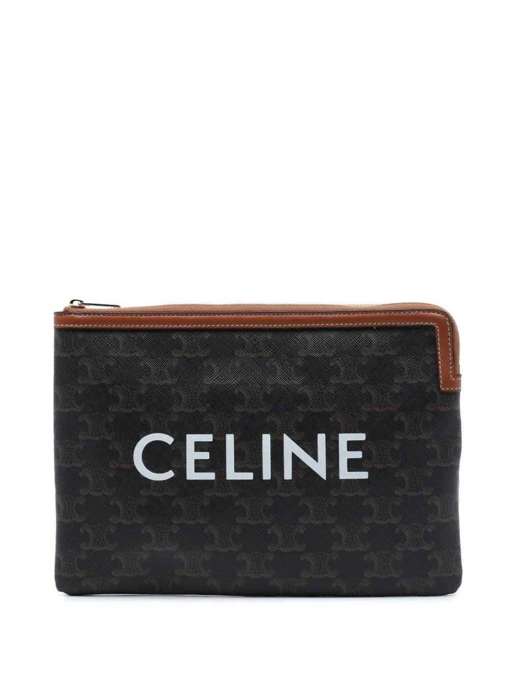 2020 Small Triomphe Coated Canvas clutch bag