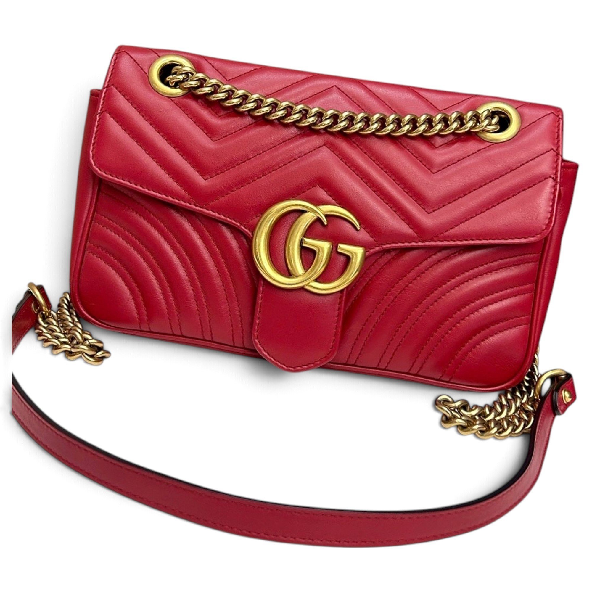GG Marmont Flap leather handbag
