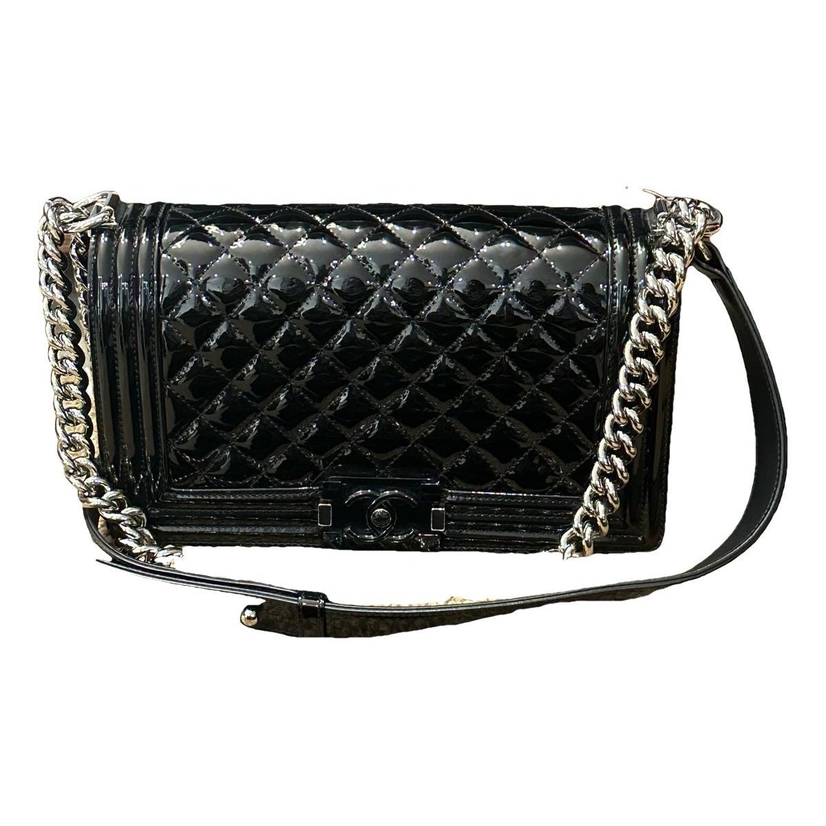 Boy patent leather crossbody bag