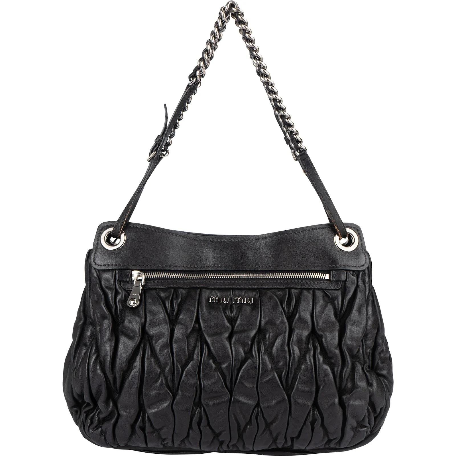 Matelassé leather handbag