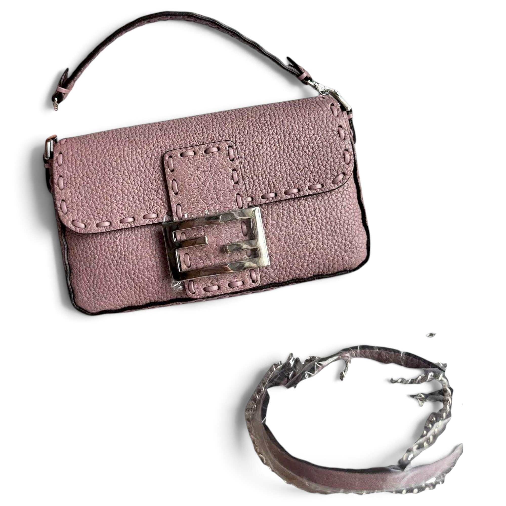 Baguette leather handbag