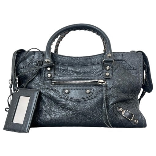 City leather handbag