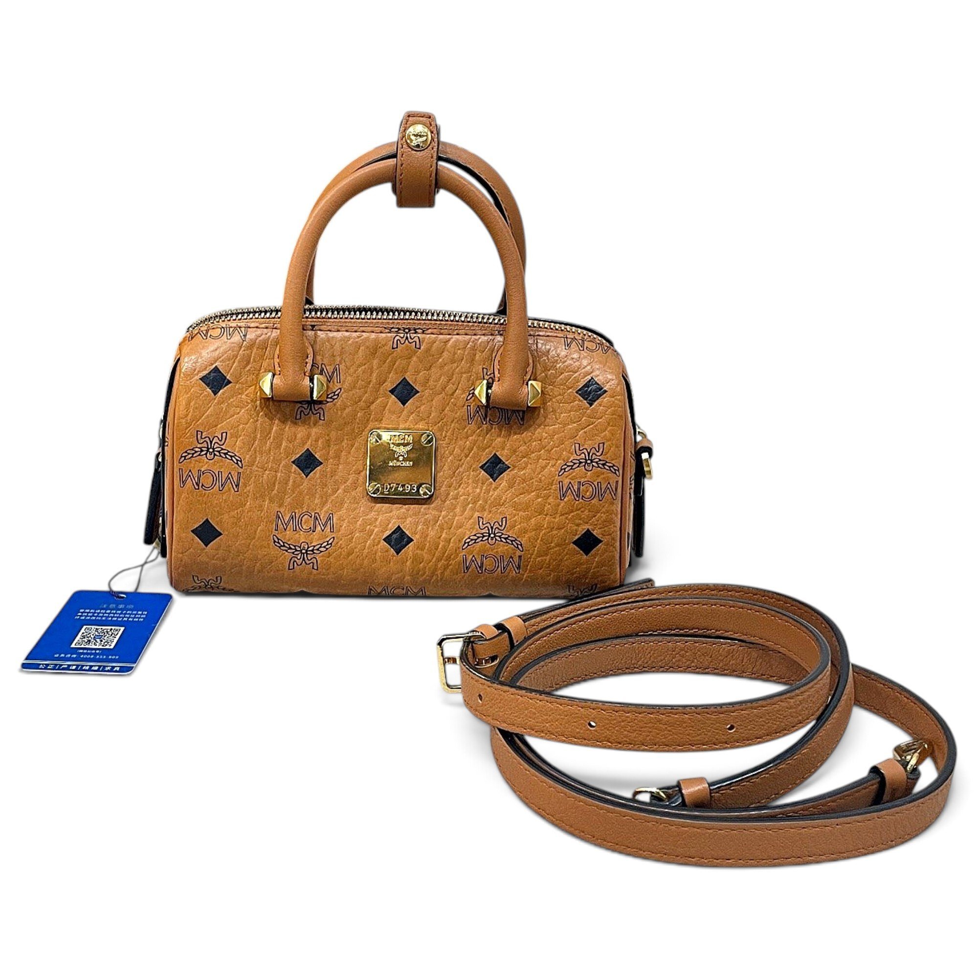 Boston leather bowling bag
