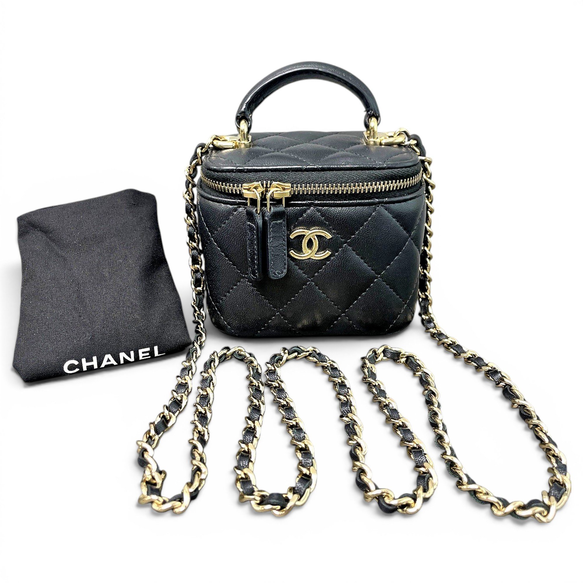 Trendy CC Vanity leather handbag