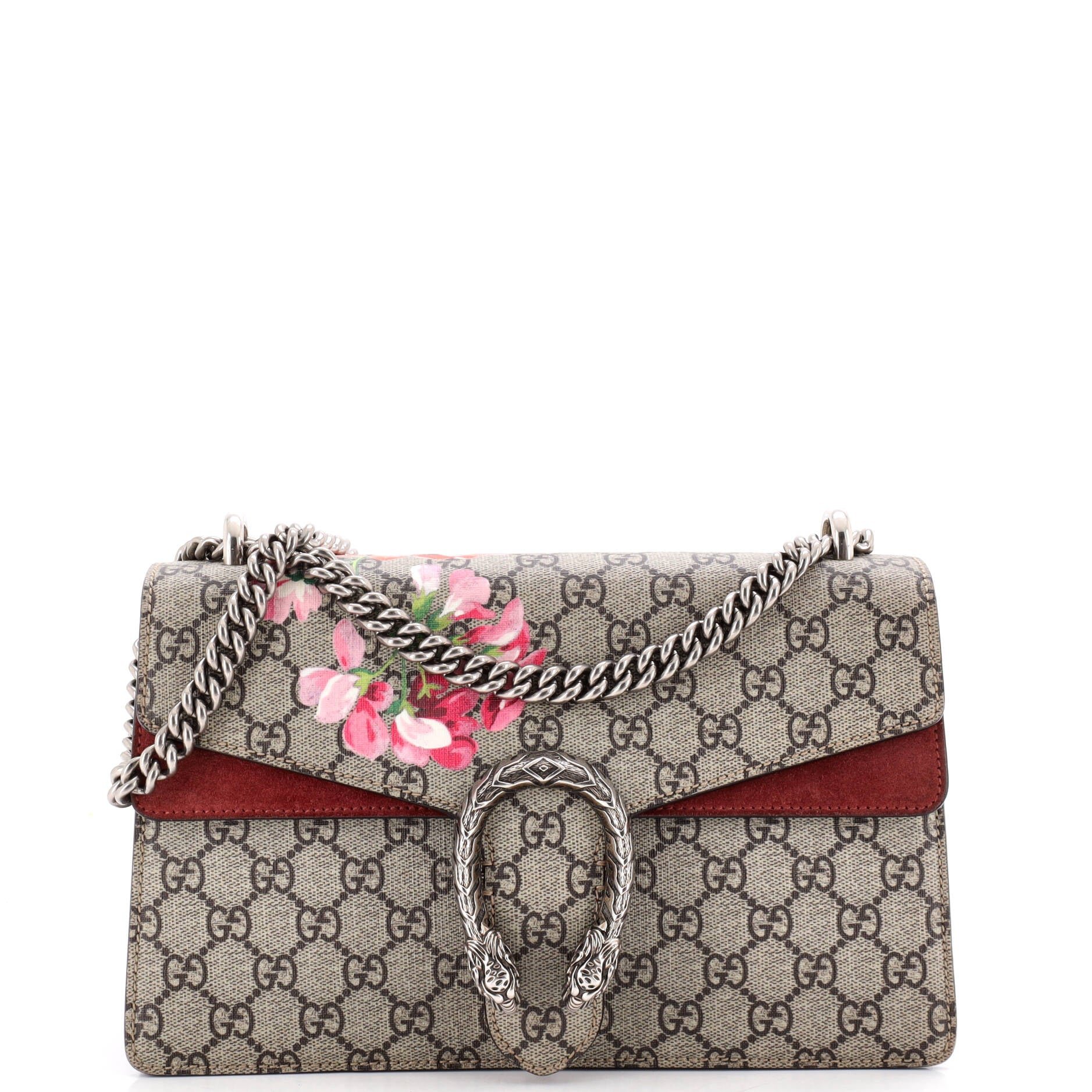 Dionysus Bag Blooms Print GG Coated Canvas Small