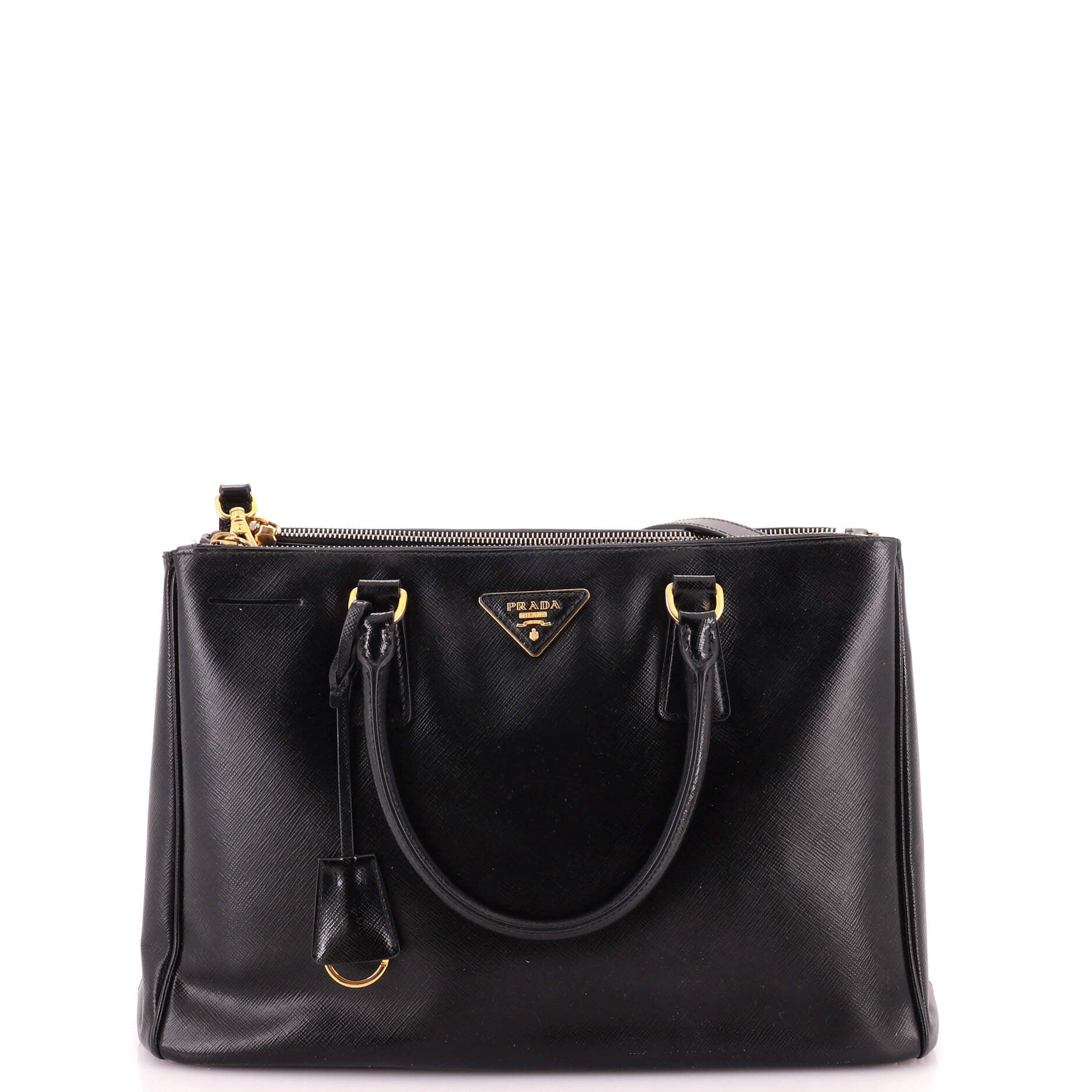 Double Zip Lux Tote Saffiano Leather Medium