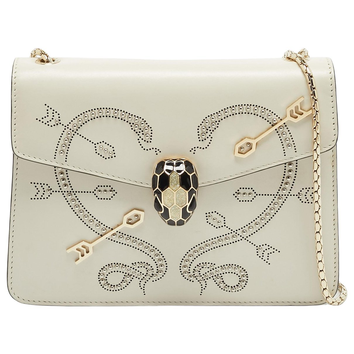 Serpenti leather handbag