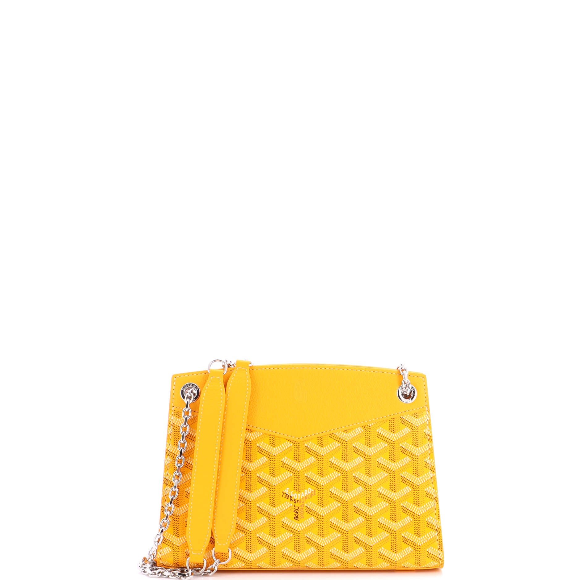 Structured Rouette Chain Shoulder Bag Coated Canvas Mini