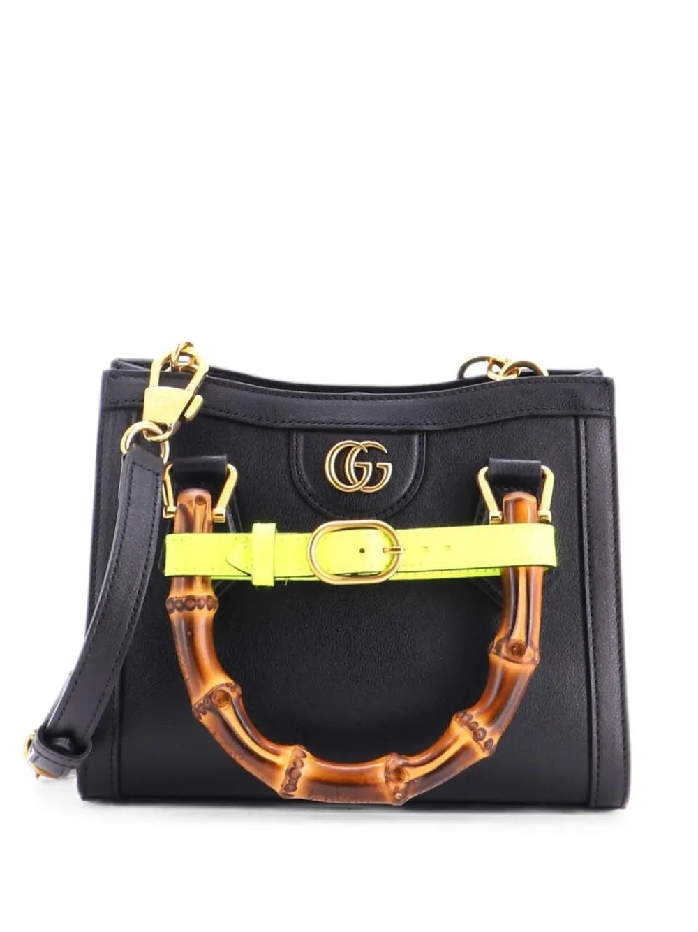 Diana NM Bamboo Handle Tote Leather Mini crossbody bag