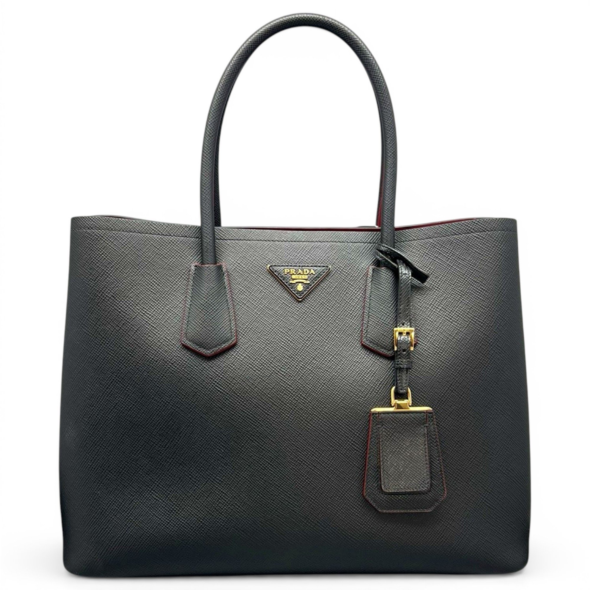 Double leather tote
