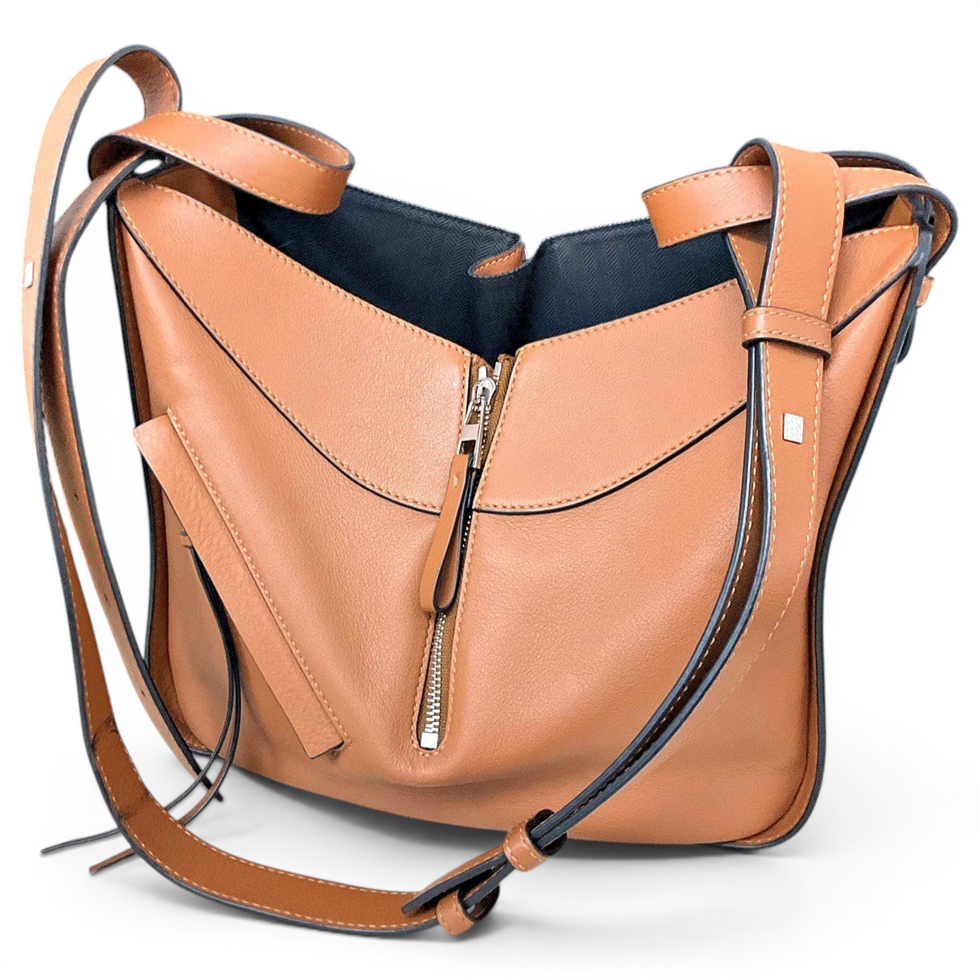 Hammock leather handbag