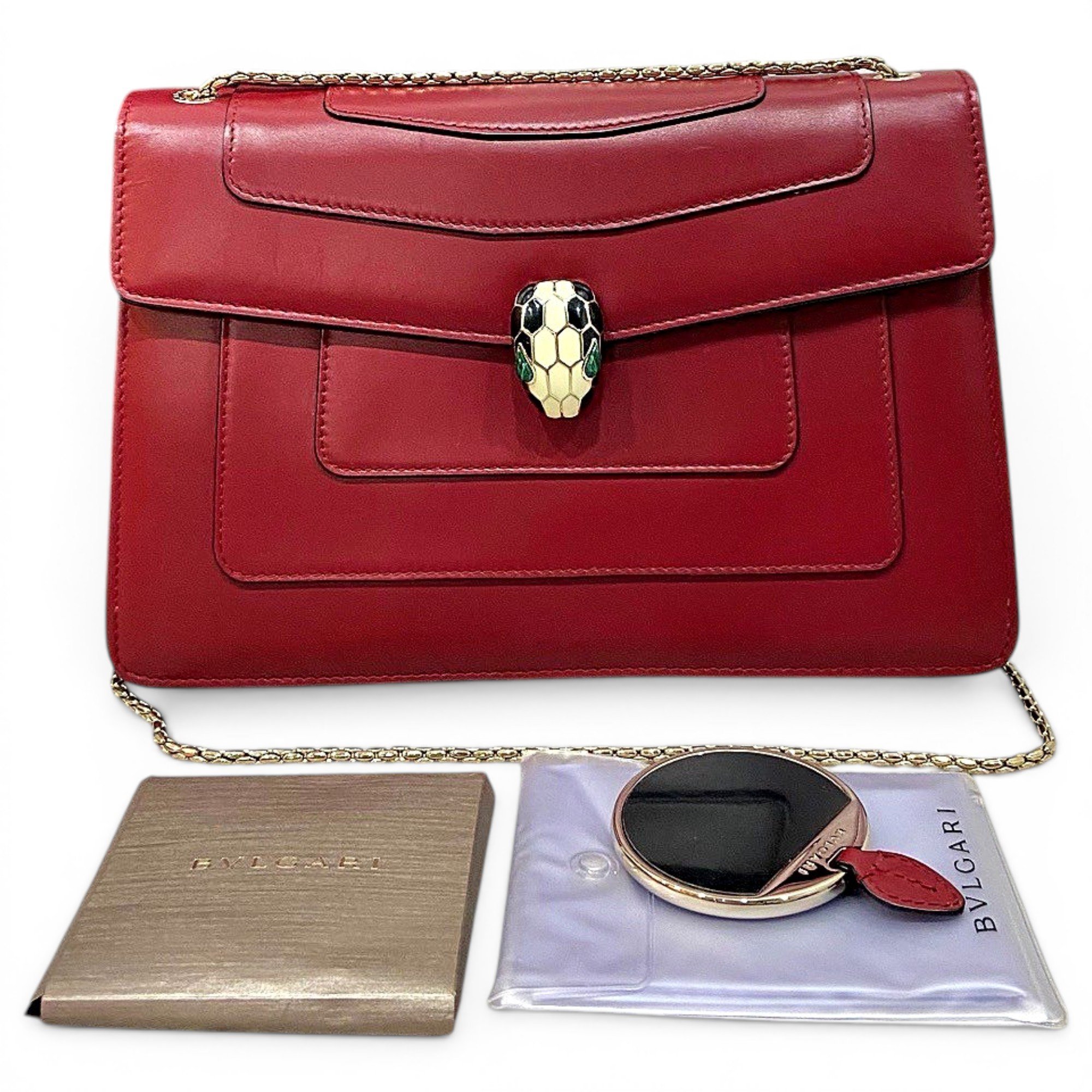 Bvlgari Serpenti leather handbag