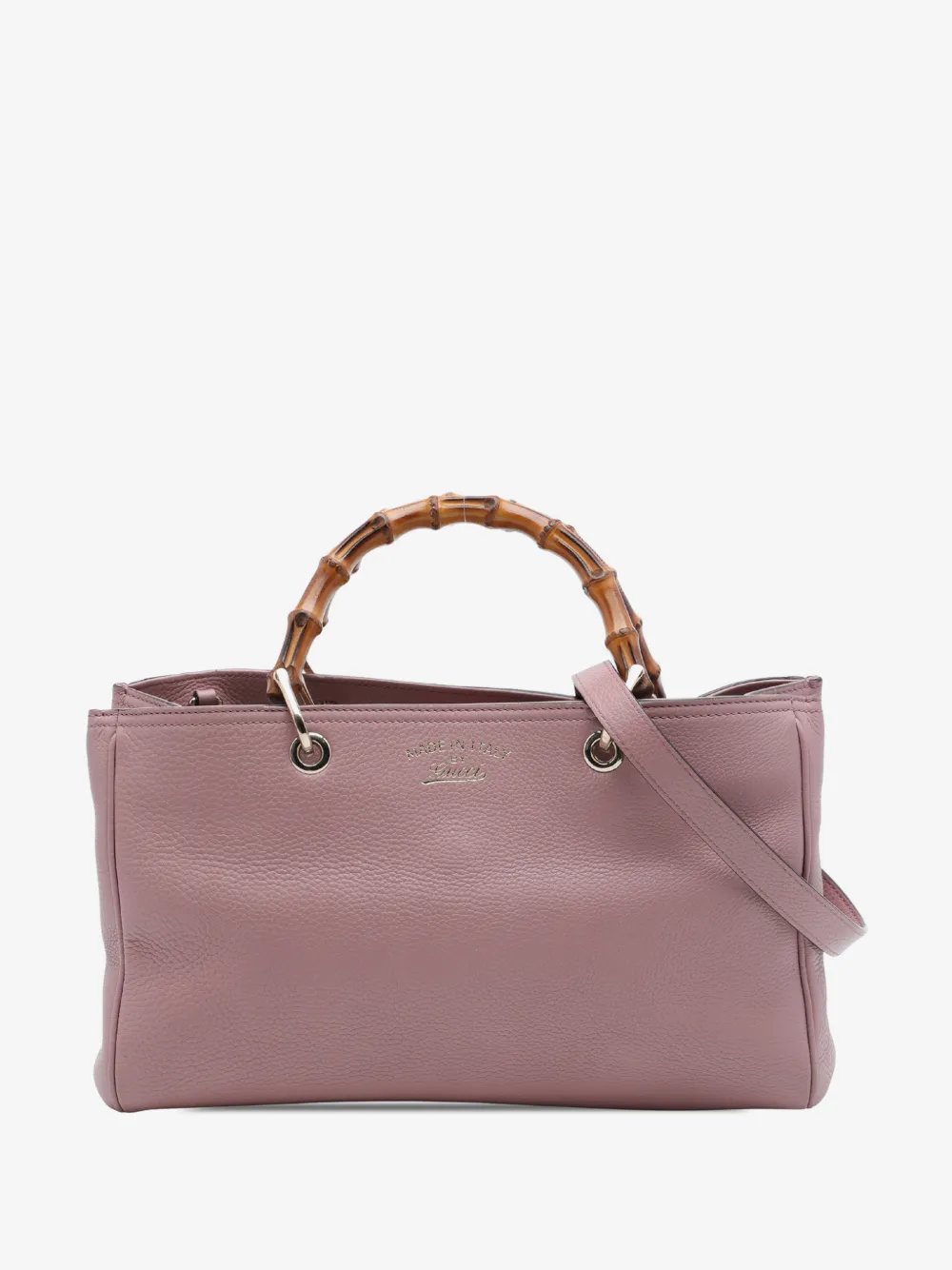 2016-2026 Medium Calfskin Bamboo Shopper satchel