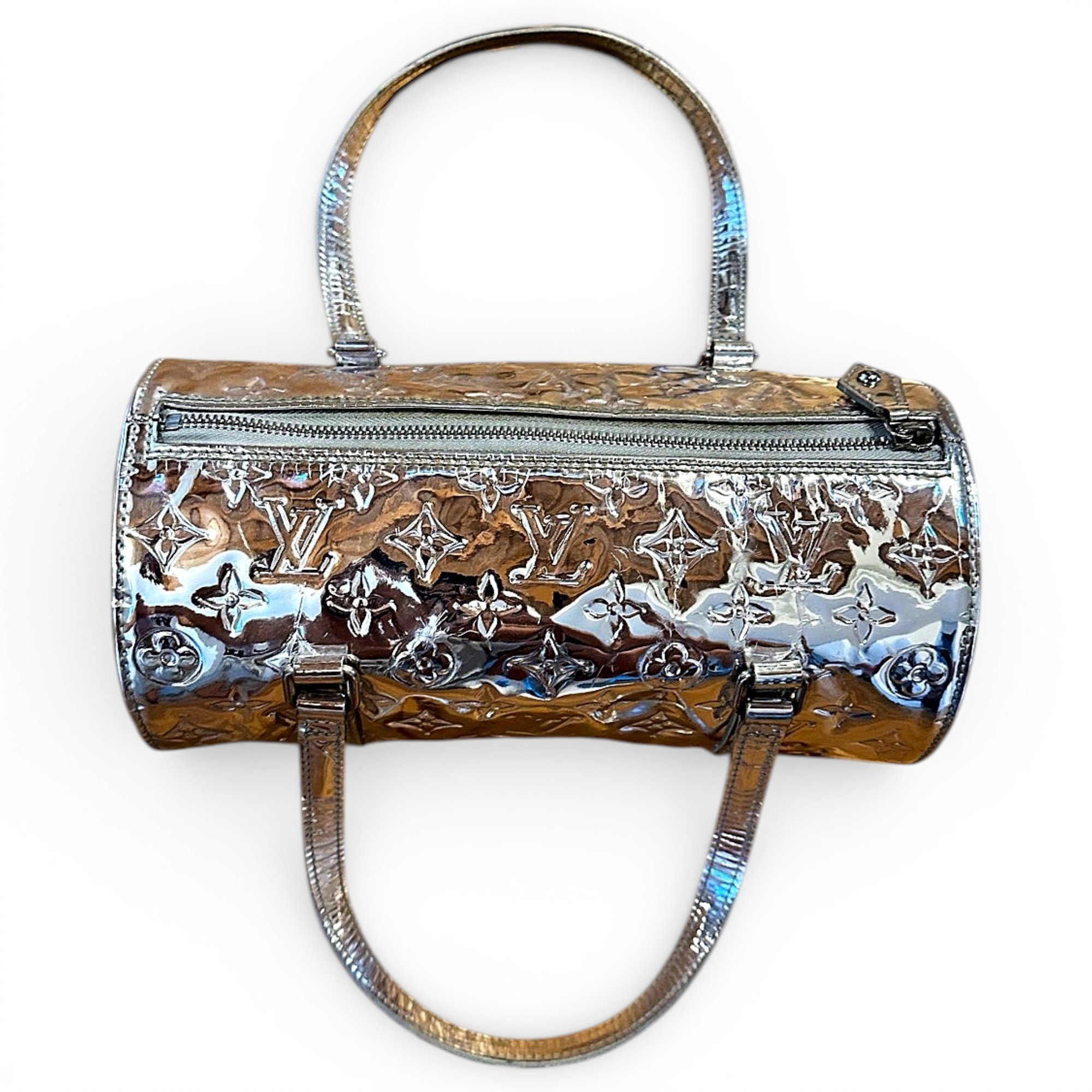 Papillon patent leather handbag