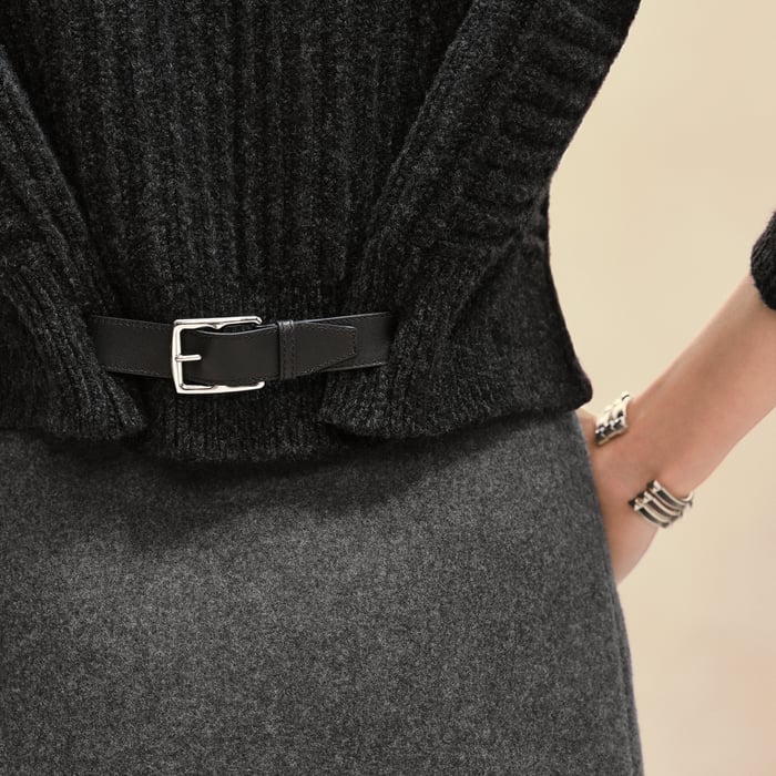 Gris Volcanique Long-sleeve Thick Sweater