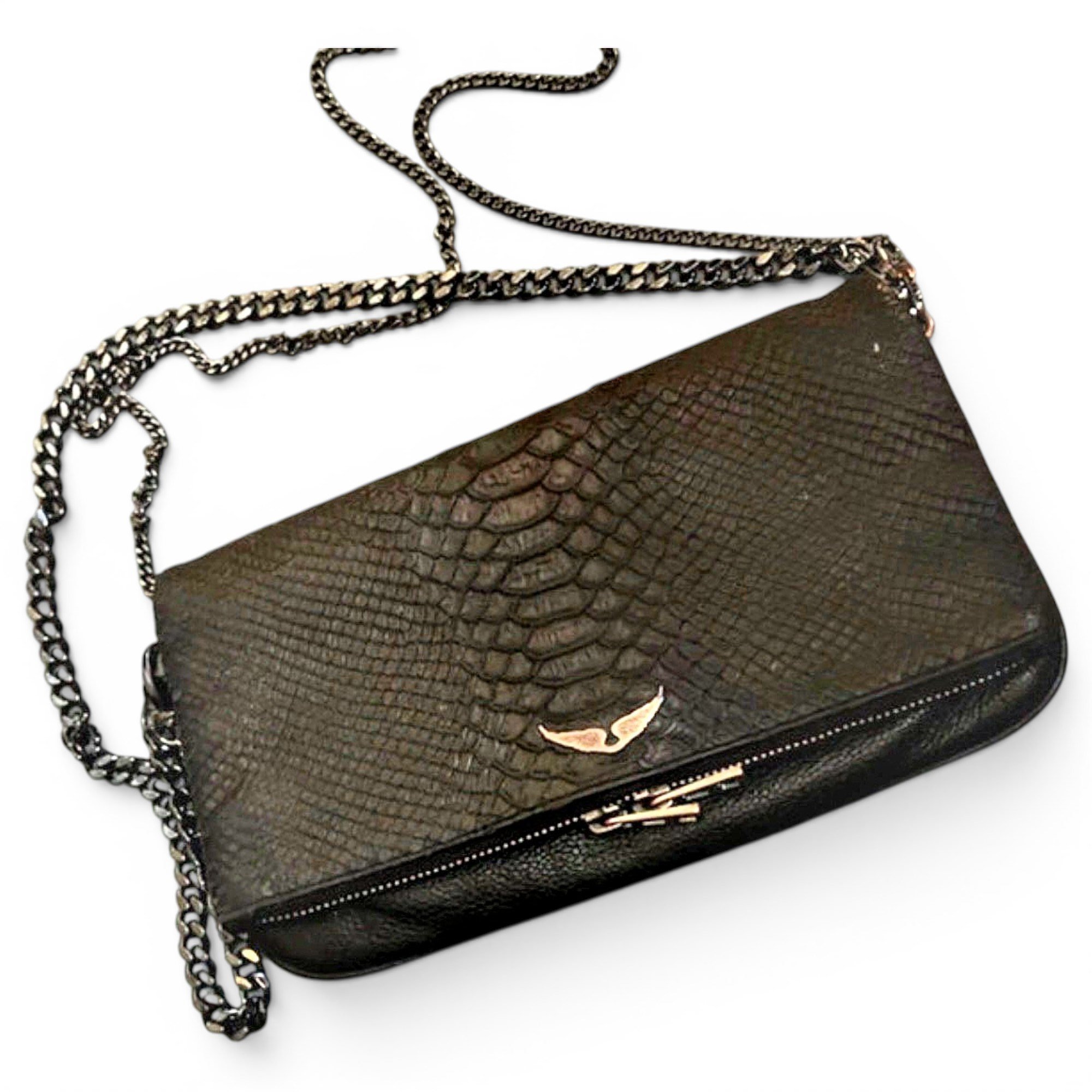 Rock leather crossbody bag
