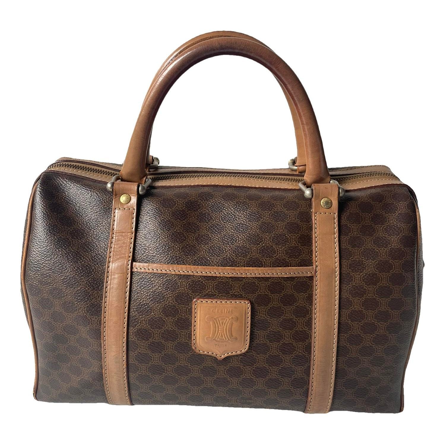 Leather bowling bag