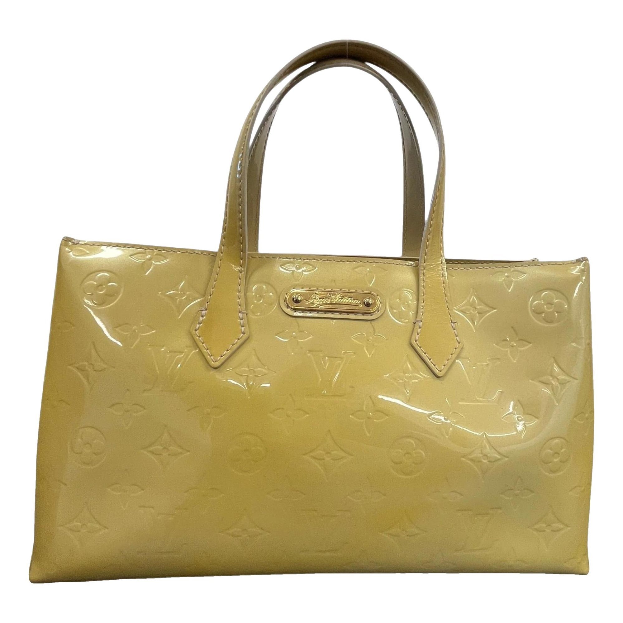Patent leather handbag
