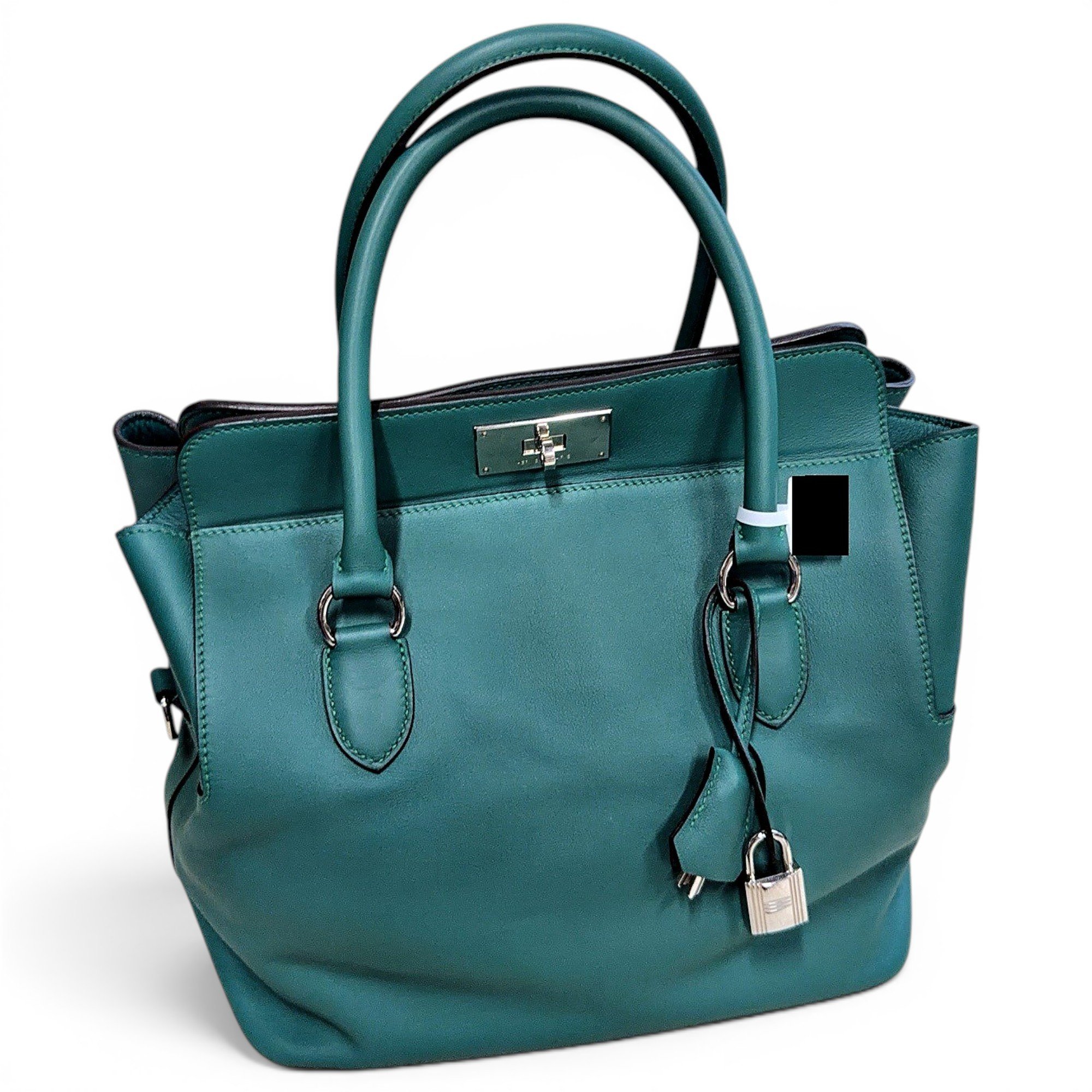 Toolbox leather handbag