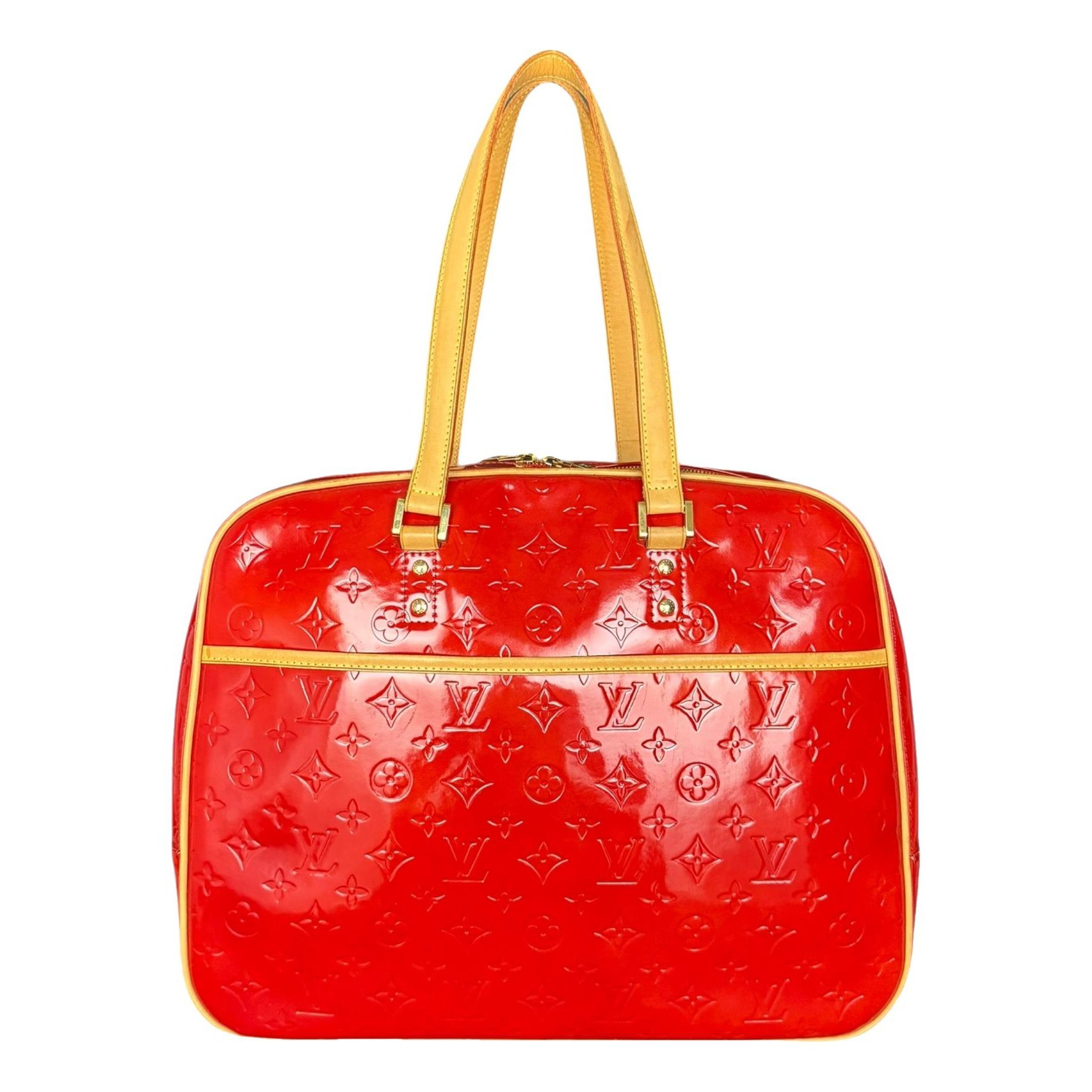 Sutton patent leather handbag