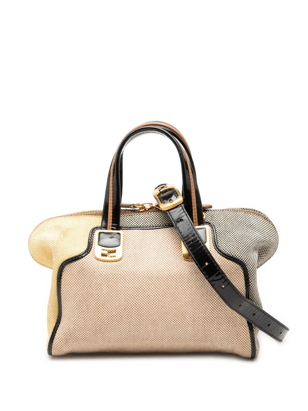 Fendi 2010-2026 Mini Canvas Colorblock Chameleon satchel
