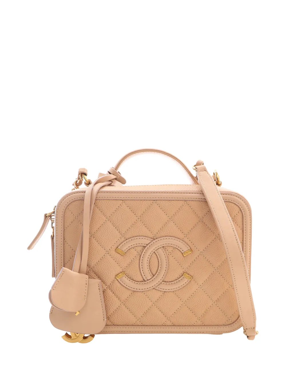 2016-2017 Medium Caviar CC Filigree Vanity Case satchel