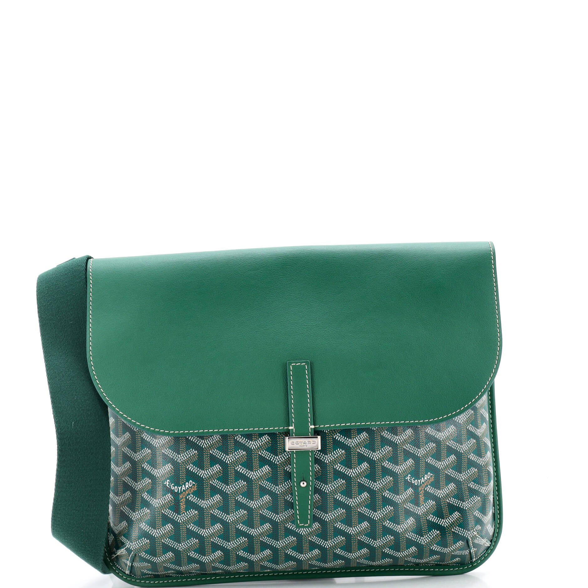 Coursier Messenger Bag Coated Canvas and Leather