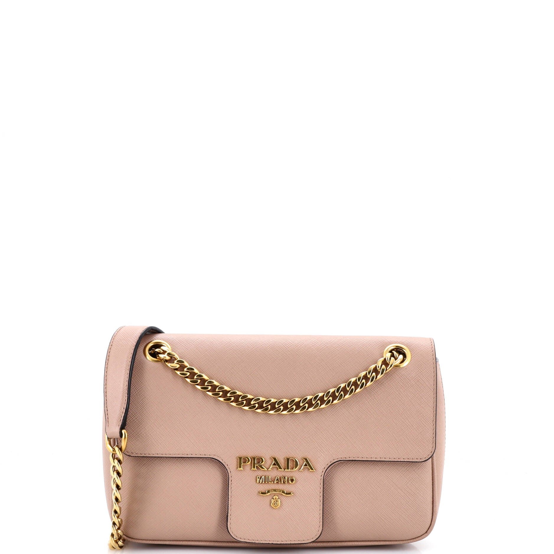 Pattina Flap Shoulder Bag Saffiano Leather Small