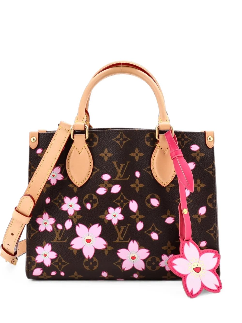 x Takashi Murakami OnTheGo Limited Edition Cherry Blossom Monogram PM tote bag