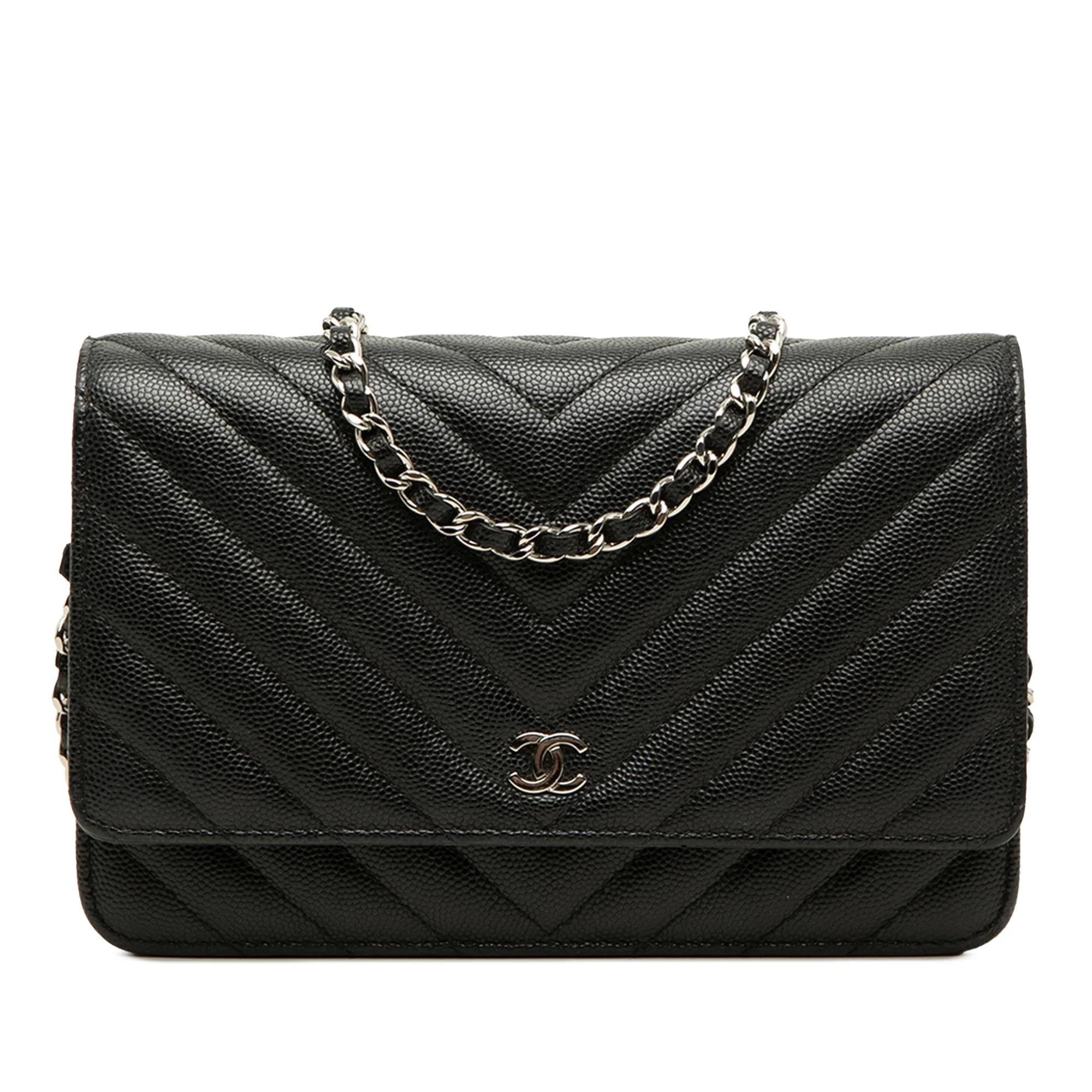Wallet On Chain leather handbag