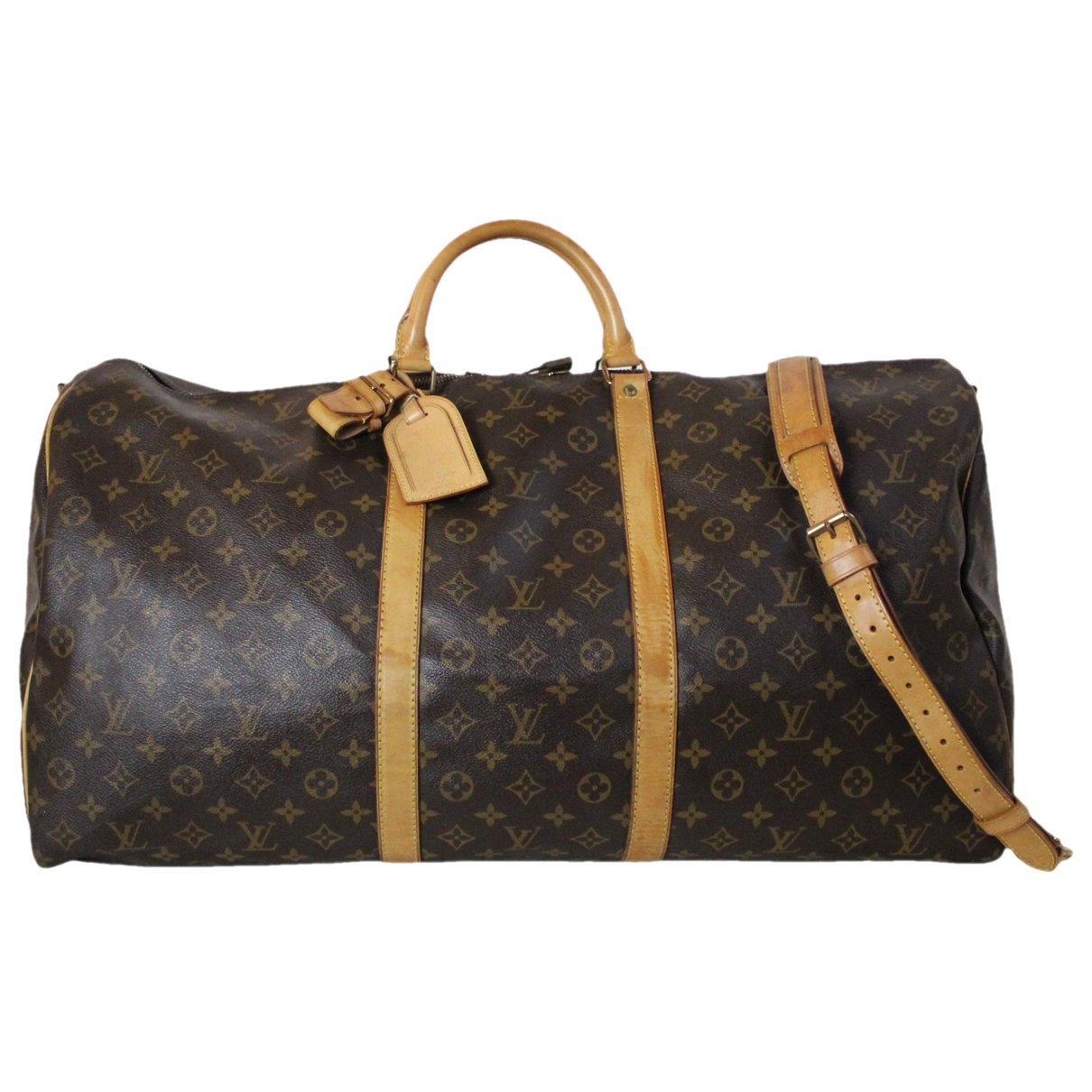 Keepall leather travel bag