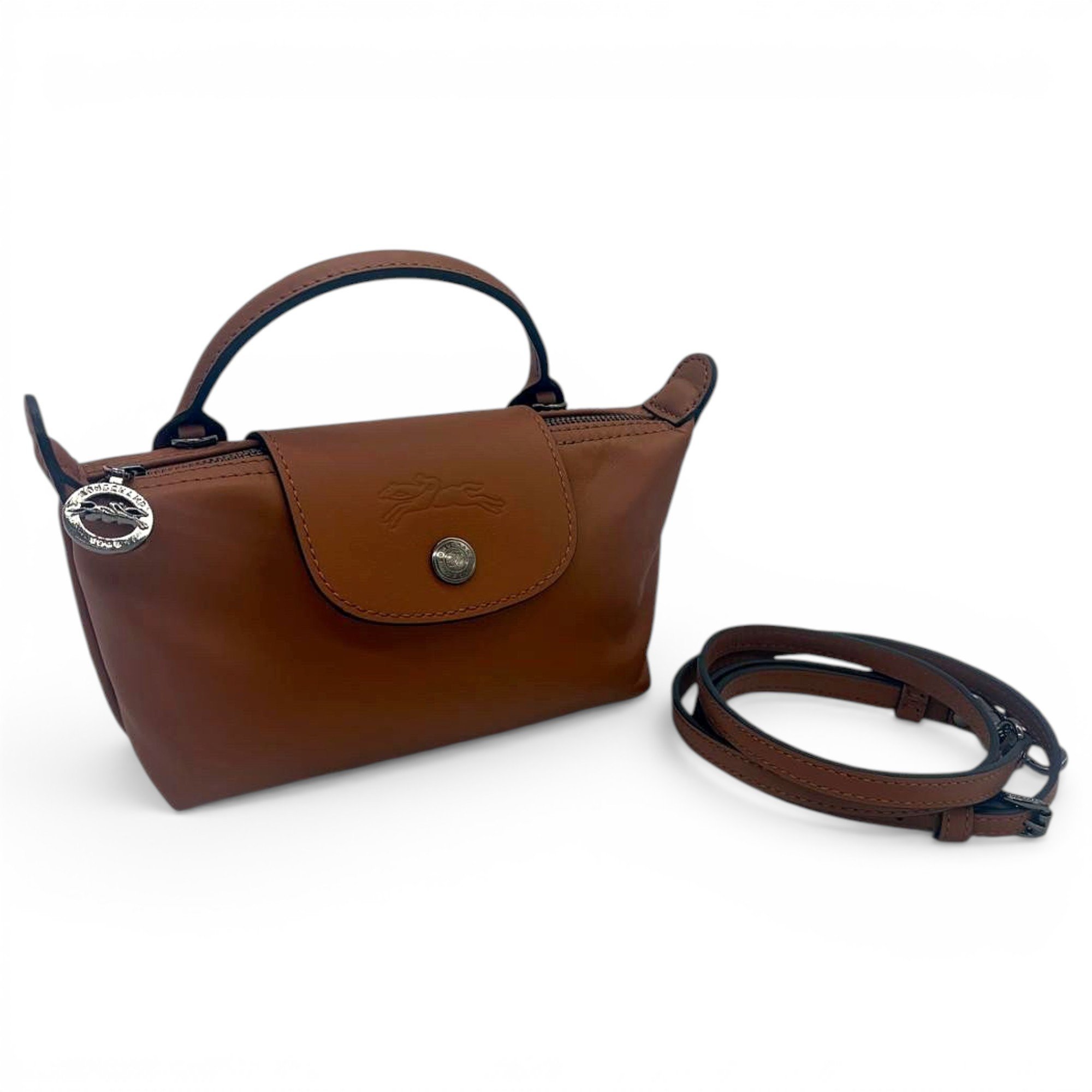 Longchamp Pliage leather handbag