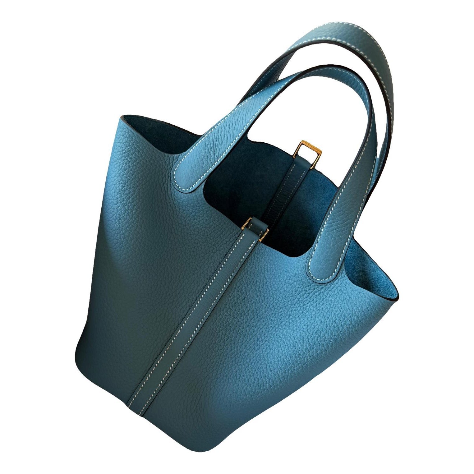 Picotin leather tote