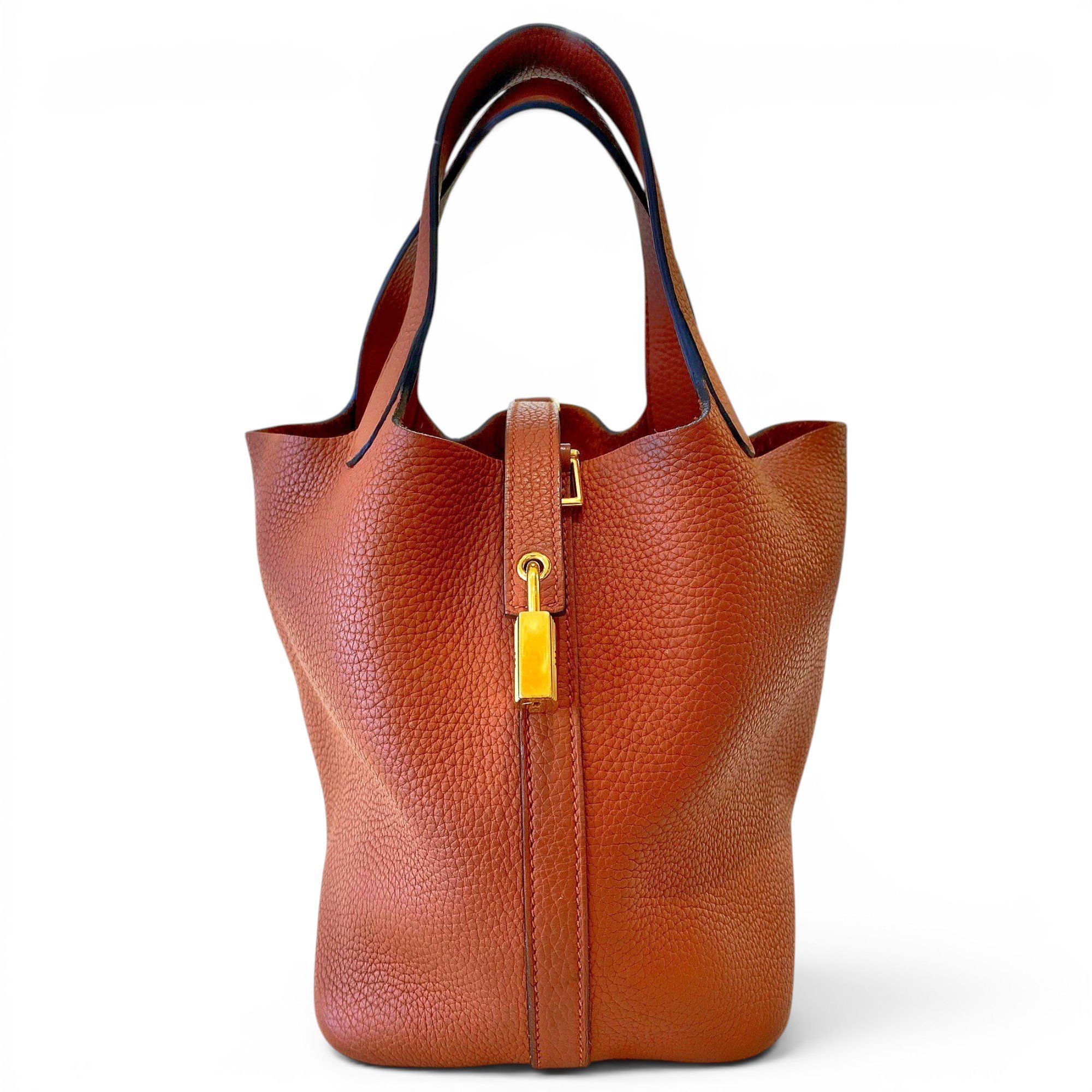 Picotin leather tote