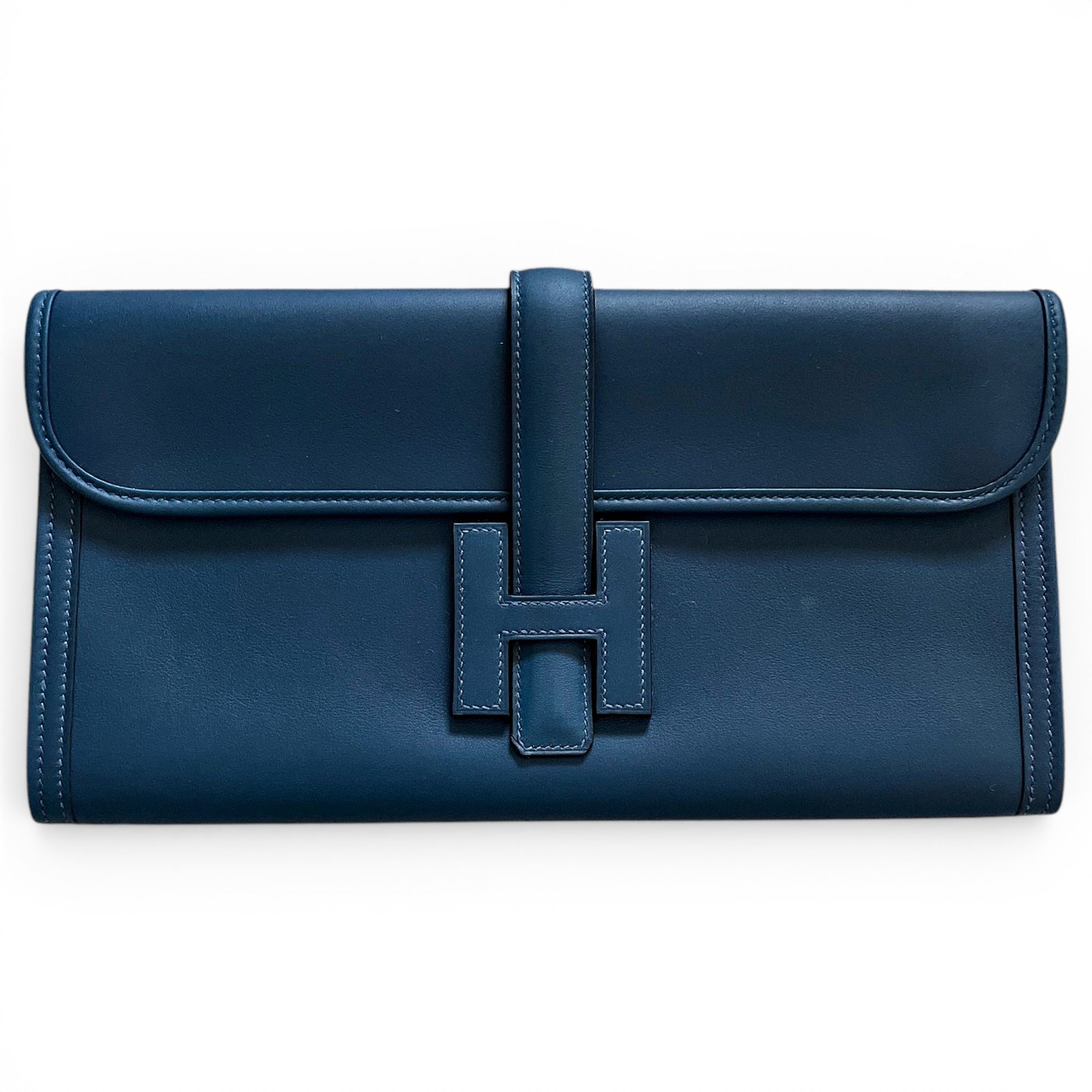 Jige leather clutch bag