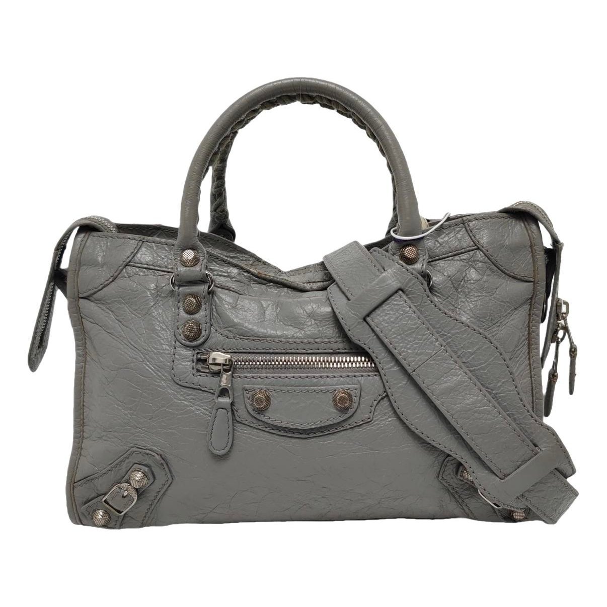 City leather handbag