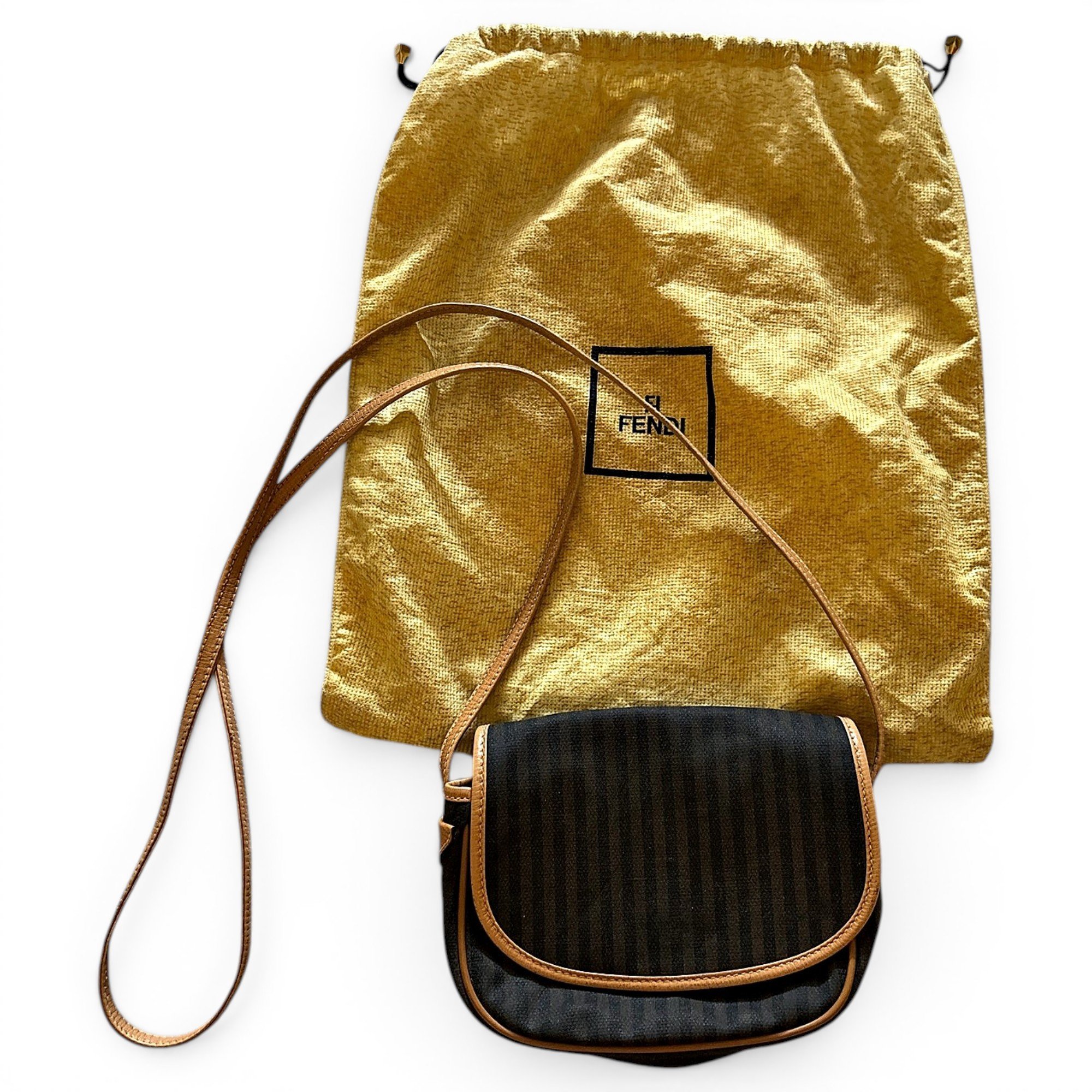 FF cloth clutch bag