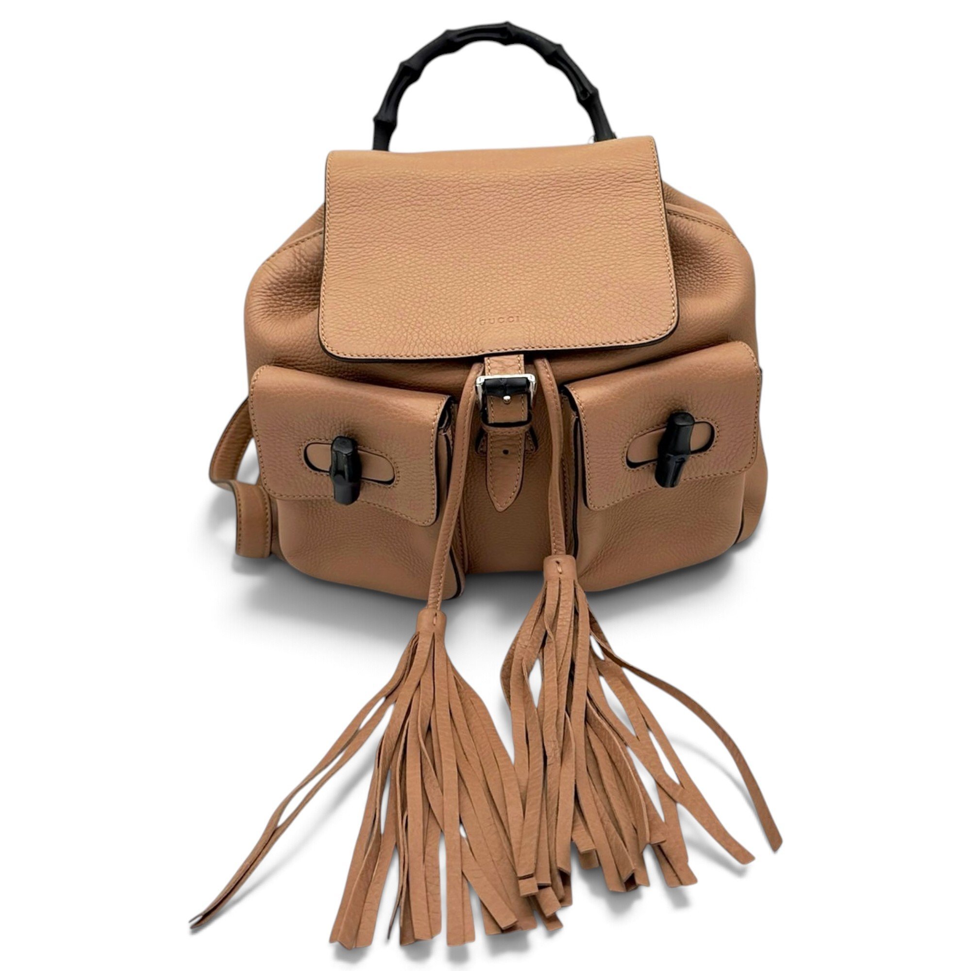 Vintage Bamboo leather backpack