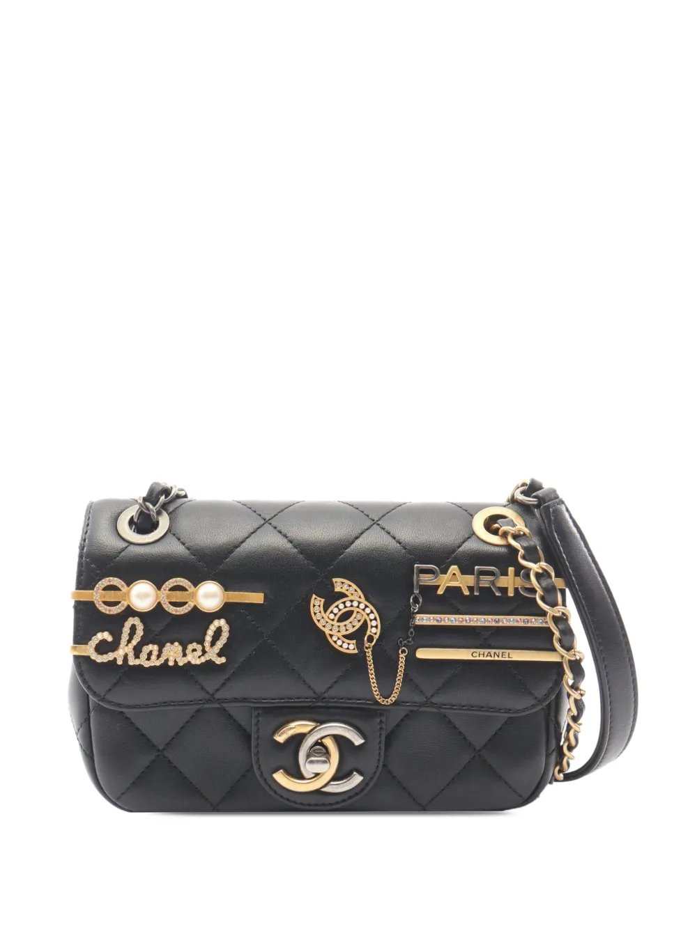 2021-2026 Mini Quilted Lambskin Coco Clips Flap crossbody bag