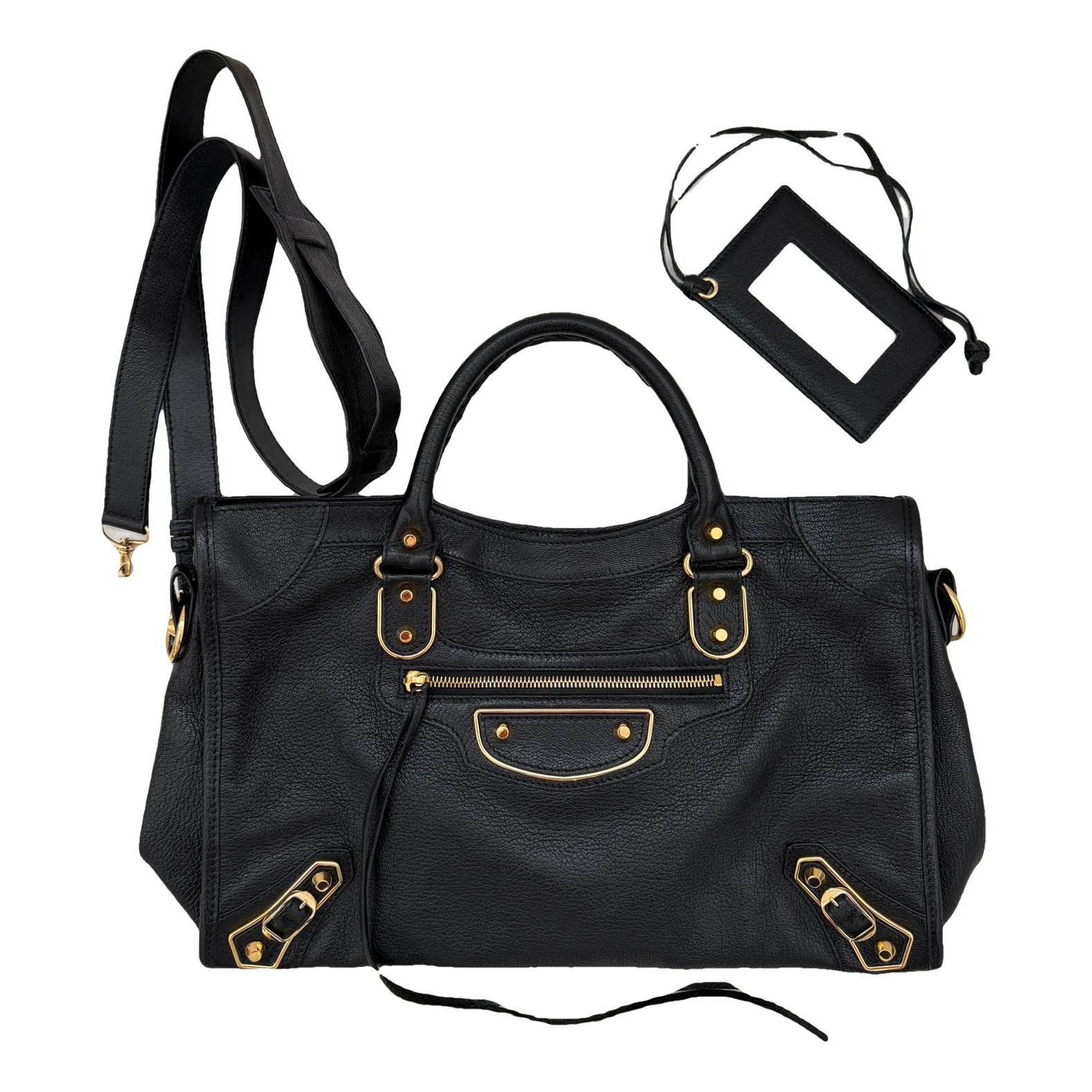 Classic Metalic leather handbag