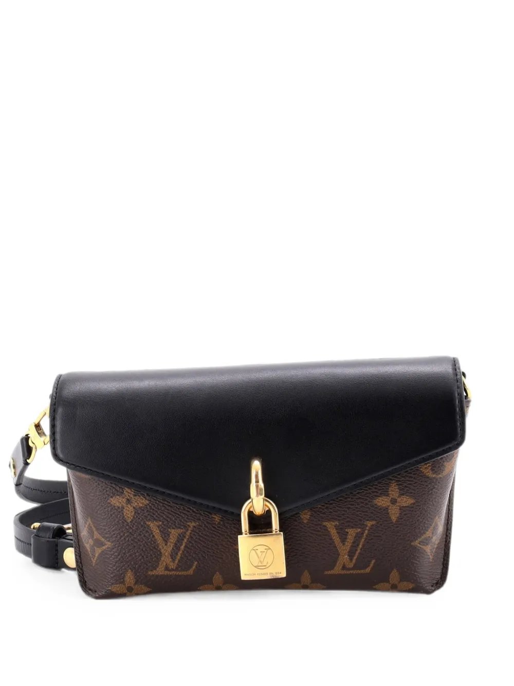 Padlock on Strap Handbag Monogram Canvas and Leather crossbody bag
