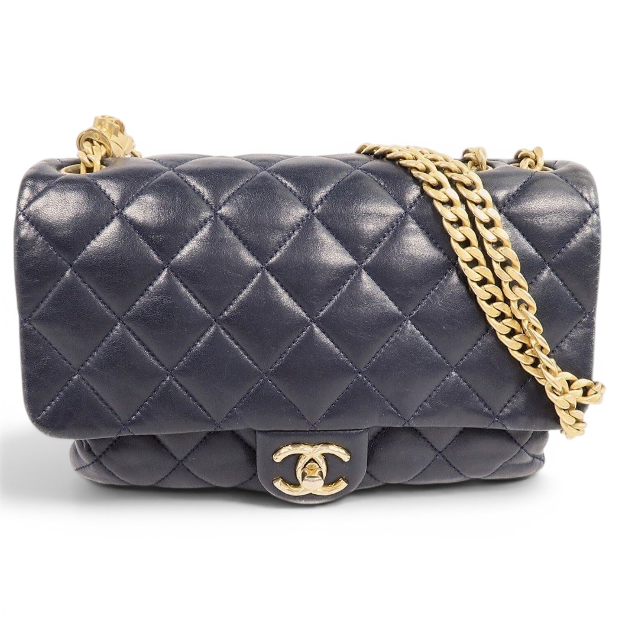 Wallet On Chain Double C leather crossbody bag