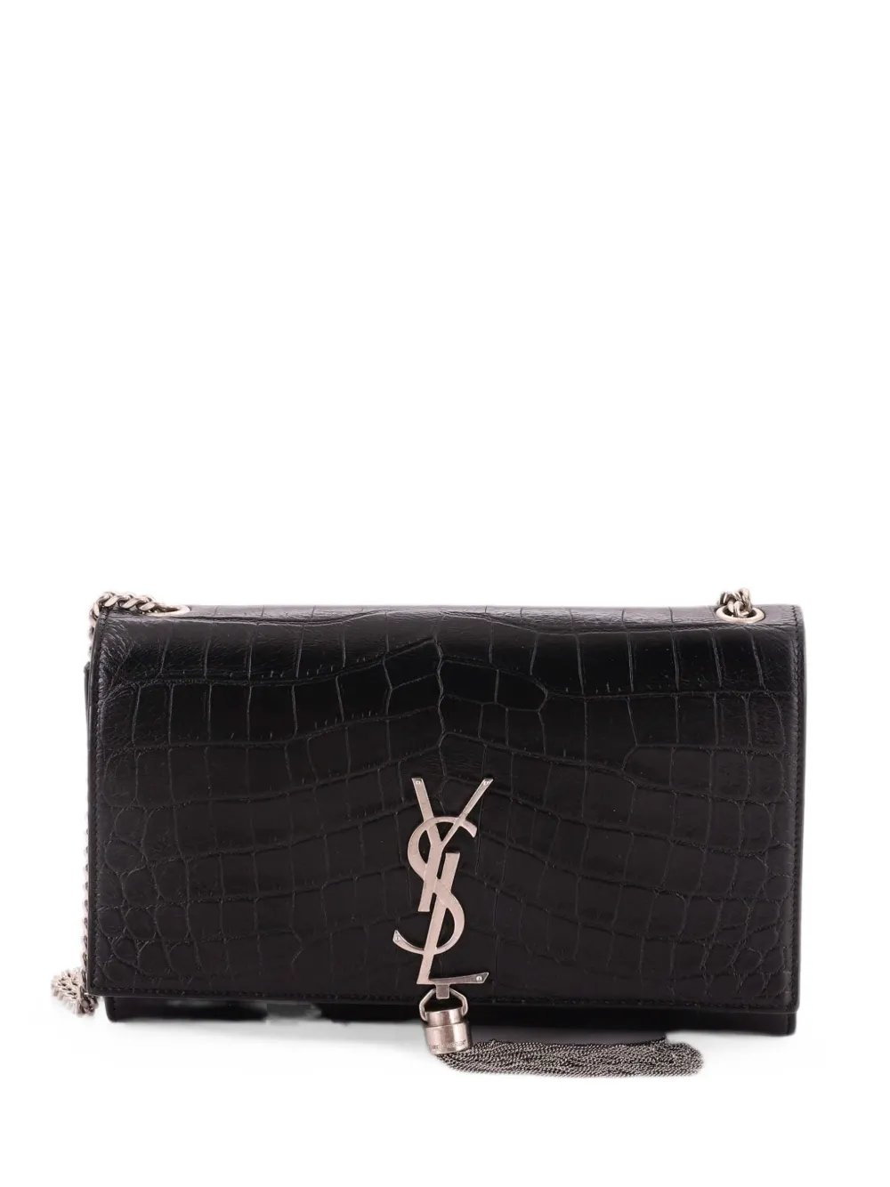 Classic Monogram Tassel Crocodile Embossed Leather Medium crossbody bag